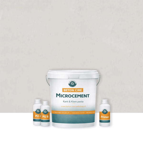 Microcement Lavender Grey 3 — emmer met kant-en-klare pasta, PU-toplaag en primer