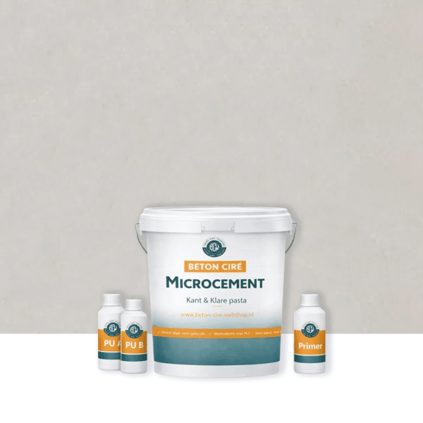 Microcement Lavender Grey 4 — emmer met kant-en-klare pasta, PU-toplaag en primer
